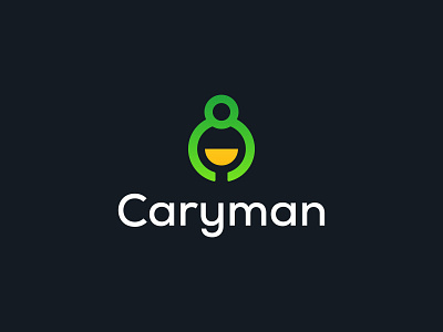 Carry man Food Delivery Logo Design