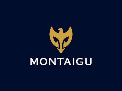 MONTAIGU Brand Logo Design animal logo brand branding crown eagle falcon icon king logo logo logo design logos logotype luxurious logo luxury logo minimalist monogram professional logo royal logo symbol vector