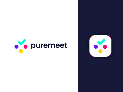 Pure Meet Logo Design Concept abstract logo app logo design best logo design branding calling app logo colorful community logo connect icon logo logo design logos 2022 logotype meeting logo minimalist modern logo people logo simple logo startup logo team logo