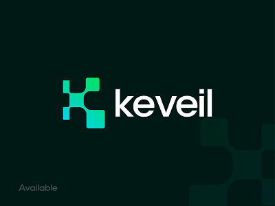 K Letter Keveil Logo Design