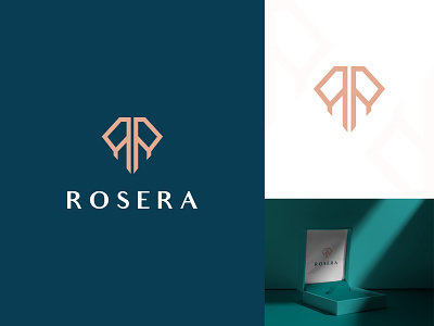 R Letter Diamond Logo Concept