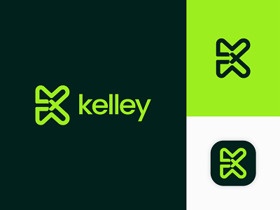 K Letter Kelley Logo Design