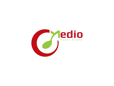 Medio Music Brand Logo app art branding fashion fashion logo icon illustration logo logo design logotype luxury music app