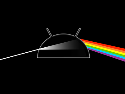 The Dark Side of Android android band black dark floyd logo moon of pink rock side the