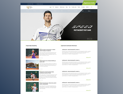 Czech tennis union / website redesign/ adobexd agency branding creative czech design designer graphic ui uidesign
