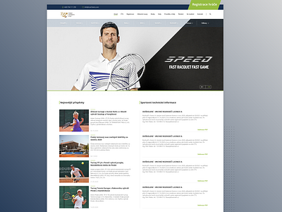 Czech tennis union / website redesign/