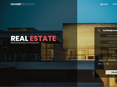 Real Estate /UI DESIGN/ CZ adobexd creative czech design designer digital graphic landing social website