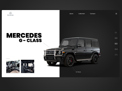 Mercedes G-Class / product design / adobexd agency black creative czech dark dark mode dark theme design designer digital landing marketing mercedes uidesign uiux webdesign