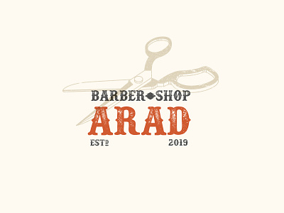 Saalehii Arad Barber Scissors accessories barber design hair haircut icon illustration iran kargamashad label logo portrait saalehii scissor tehran vintage western صالحی