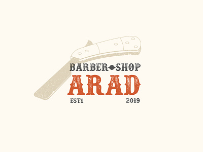 Arad Barber Blade badge barber branding design hair haircut illustration illustrator iran logo mashhad saalehii tehran typography ui vintage western صالحی