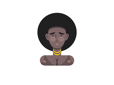 Lady Body 3 afro black bra design flat illustration lady ui