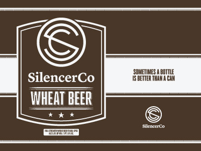 SilencerCo event Beer Wrap beer label logo package design print vector