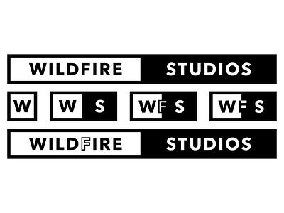 Day 16: Modern 30 days of logos black box clean f logo modern rectangle s w white wildfire