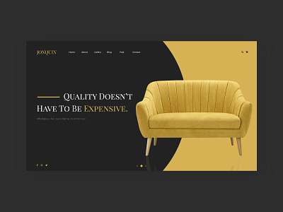 Furniture Store UI Design adobe xd furniture sofa ui website