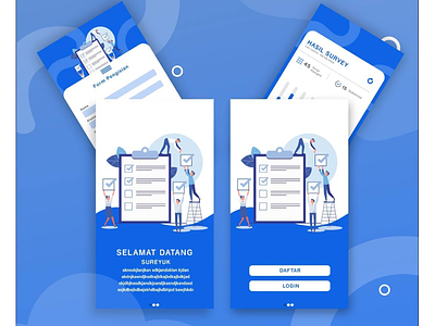 Survey Application Design Concept ap app application branding design graphic design mobile survey ui uiux ux