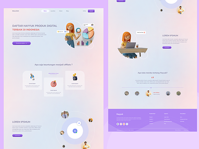 Affiliate - Affiliate Digital Product Web 3d 3ddesign 3dmodelling affiliate affiliate page clean colorfull homepage landingpage marketing page minimalist product landing page product page sales sales page ui uiux ux web