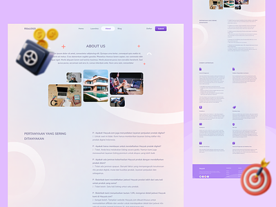 Affiliate - Term and About Us 3d 3ddesign 3dmodelling about us affiliate page clean colorfull landing page marketing page minimalist product page sales term ui uiux ux web