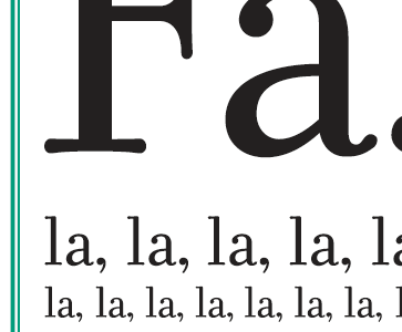 Fa, la, la, la, card christmas kern letterpress poster song type