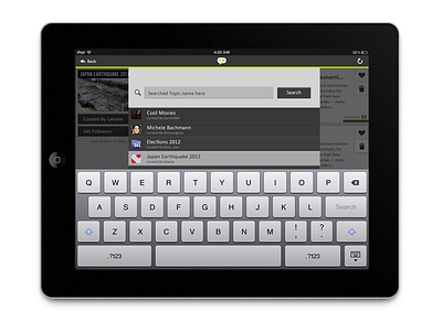 Thoora for Tablet app ui design user interface