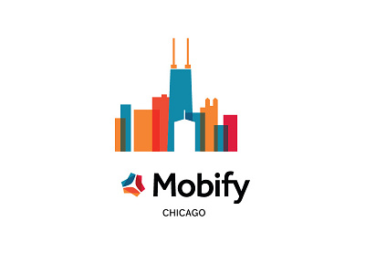 Mobify - Chicago office flat design illustration vector illustration