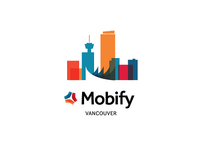 Mobify - Vancouver office flat design illustration vector illustration