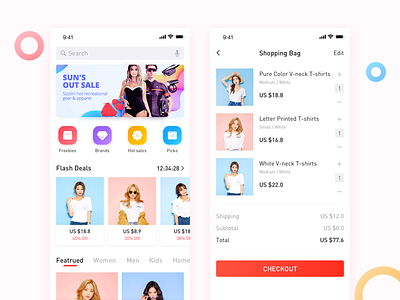 Shopping APP app ui