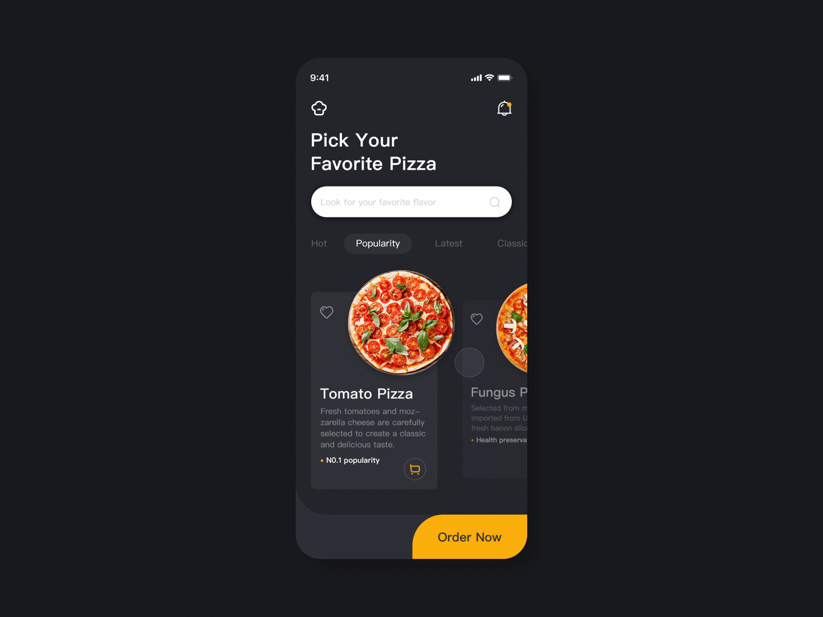 Ordering pizza immersive experience_upper part