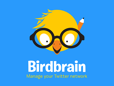 Birdbrain 2.0 app blue burbank icon twitter typography yellow