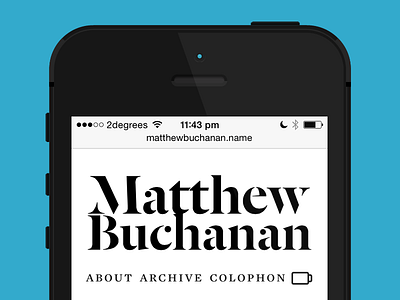 Nameplate (320) black dala floda grid iphone mercury responsive rwd theme tumblr typography