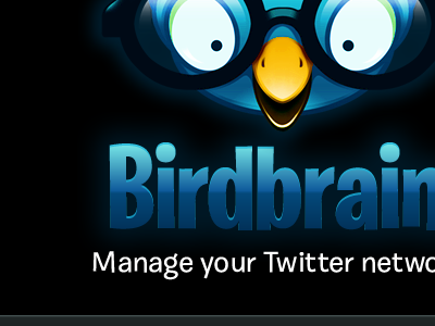 Retina Birdbrain @2x app birdbrain black blue burbank icon iphone typography