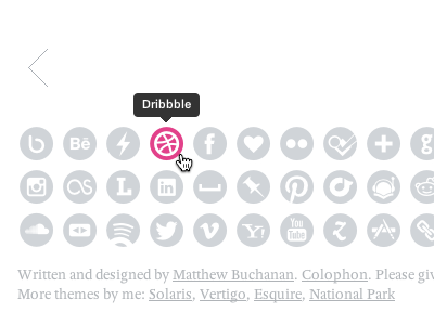 Icon font dribbble font grey icons pink social tumblr typography webfont