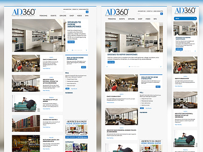 AD360 redesign architecture blue clean responsive
