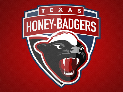 Texas Honey Badgers badger honey honeybadger logo sports texas