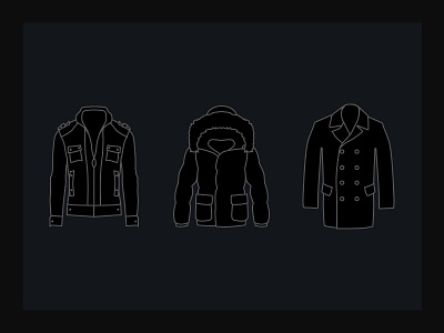 Brrrrr! clothes clothing coat cold flat icon icons illustrations illustrator jacket leather vector