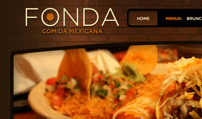 Fonda Preview brown design orange restaurant web website