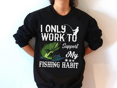 Fishing 🎣 Lover T-shirt branding design fishing t shirt illustration logo t shirt t shirt mockup tee tee design typography