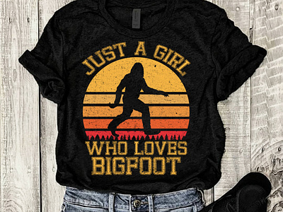 Bigfoot t-shirt branding design fishing t shirt illustration logo t shirt t shirt mockup tee tee design typography