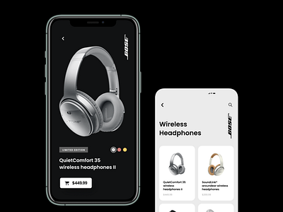 Bose App UI headphone headphones ui uidesign uiux uiuxdesign