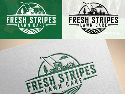 Fresh Stripes Lawn Care Logo