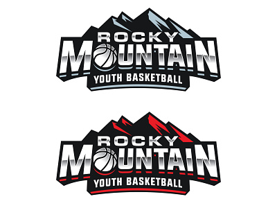 Rocky Mountain youth Basketball Logo baseball baseball team logo design basketball logo brand identity brand identity design icon illustration logo logo design mountain logo vector