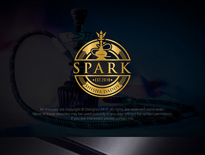 Spark Hookah Logo barnding brand identity brand identity branding brand identity design design logo logo design