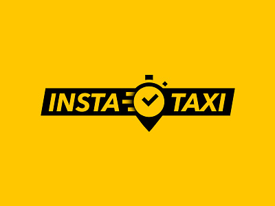 Taxi Driver Logo black cab car clock driver fast location stopwatch taxi time traffic yellow