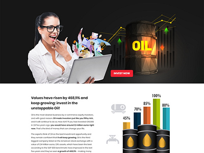 Saudi Arabia Oil Landing Page graphic design ui