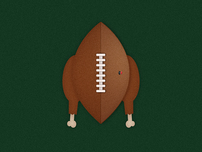 The Turkey Bowl football illustration turkey