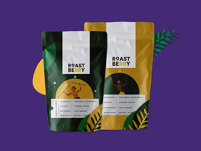 Product Packaging || Roast Berry africa branding coffee coffee bean coffeeshop creative design design illustration packaging packaging design packaging mockup vector