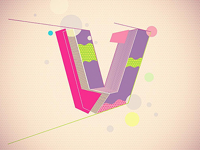 V - 36daysoftype challenge leter letter v retro v vector vectorart vectorgraphy