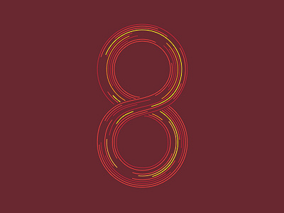 8 - 36daysoftype challenge 8 lettering letters lines minimal minimalistic type typography vector vector art vector number