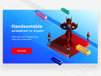 Ladning Page for Handsontable Angular iconography icons illustrations javascript js landing landing page saas ui ux web design websitem ui design