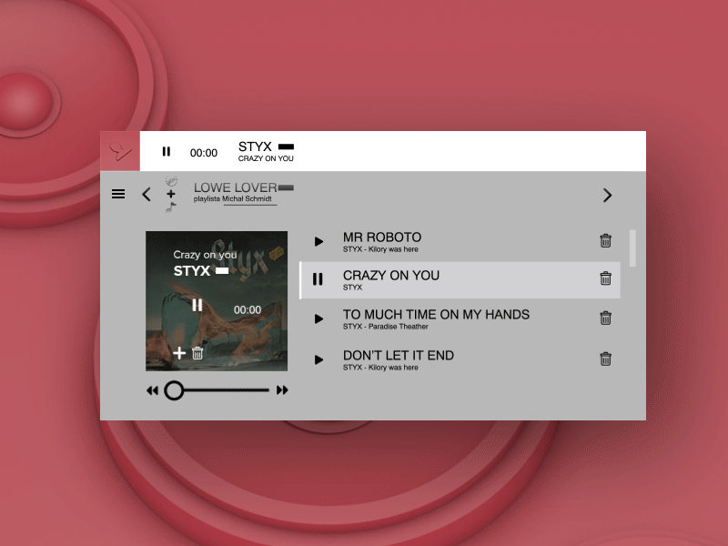 Player for music platform UI / UX