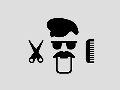 Daily Logo Challenge Day 11: Barber Shop. barber barbershop icon logo logos minimal minimalism sicors vector